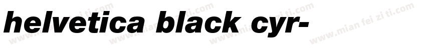 helvetica black cyr字体转换